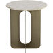 Orlo 24.25 X 21 inch Warm Grey / Antique Brass End Table